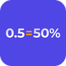 Rechner für die Umrechnung von Dezimal in Prozent
