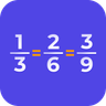 Equivalent Fractions Calculator Logo