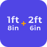 Feet and Inches Calculator Logo