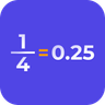 Fraction to Decimal Calculator Logo
