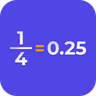 Calculadora de Fração para Decimal