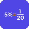 Percent to Fraction Calculator Logo