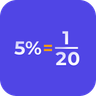 Calculadora de Porcentagem para Fração