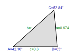 ตัวอย่างเครื่องคำนวนรูปสามเหลี่ยม